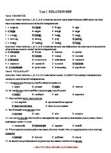 Bài tập Tiếng Anh 11 - Unit 2 Relationship (Có đáp án)